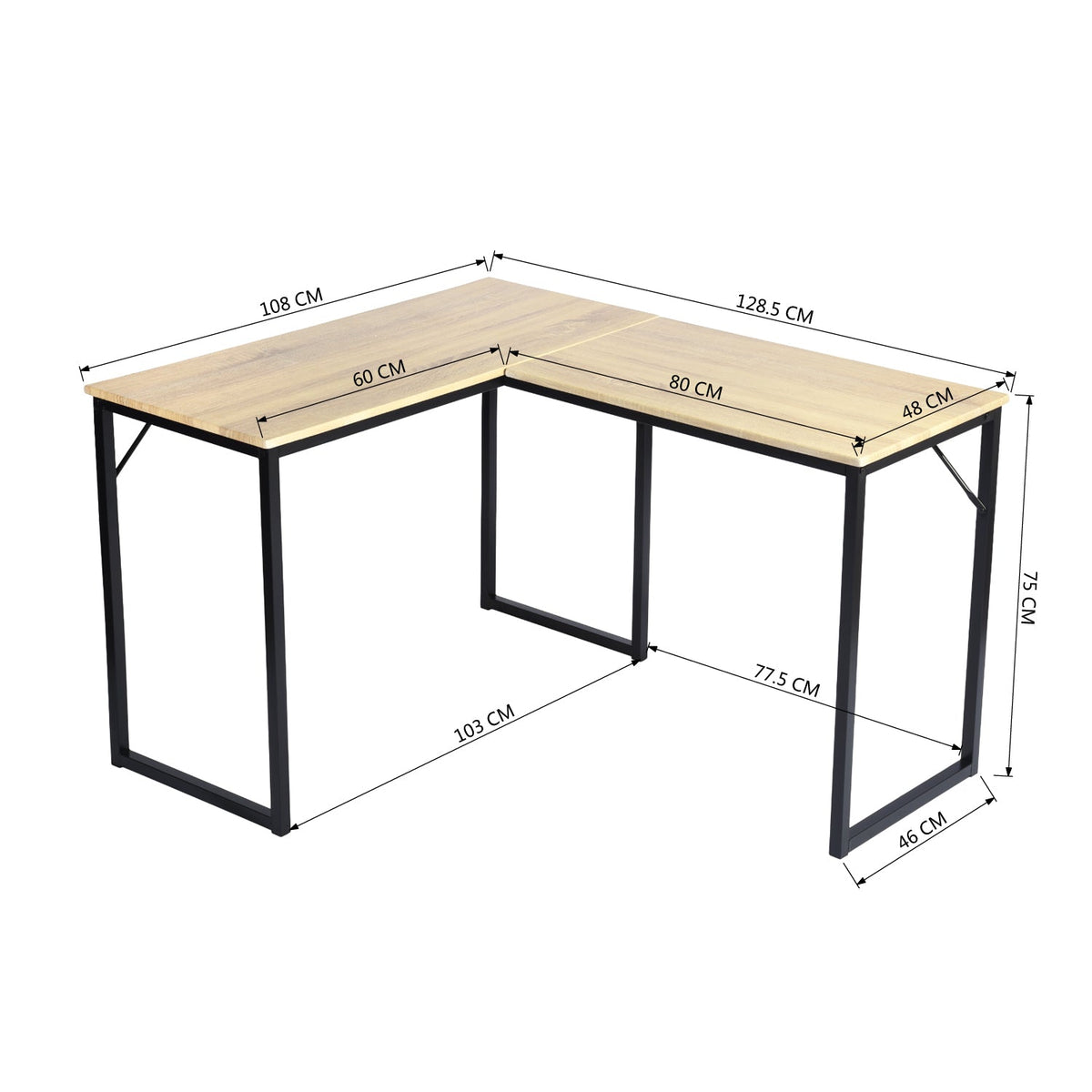 Enable Wooden Top Office Desk