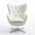 Modern Leisure PU Chair, Chromed Metal Legs - ENDL WHITE