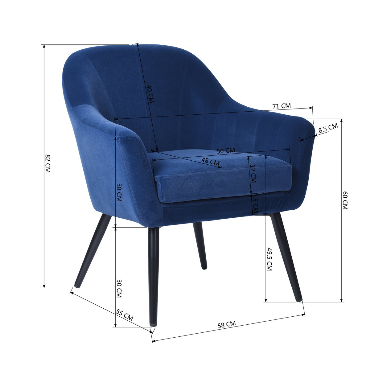 Engle Velvet Accent Chair