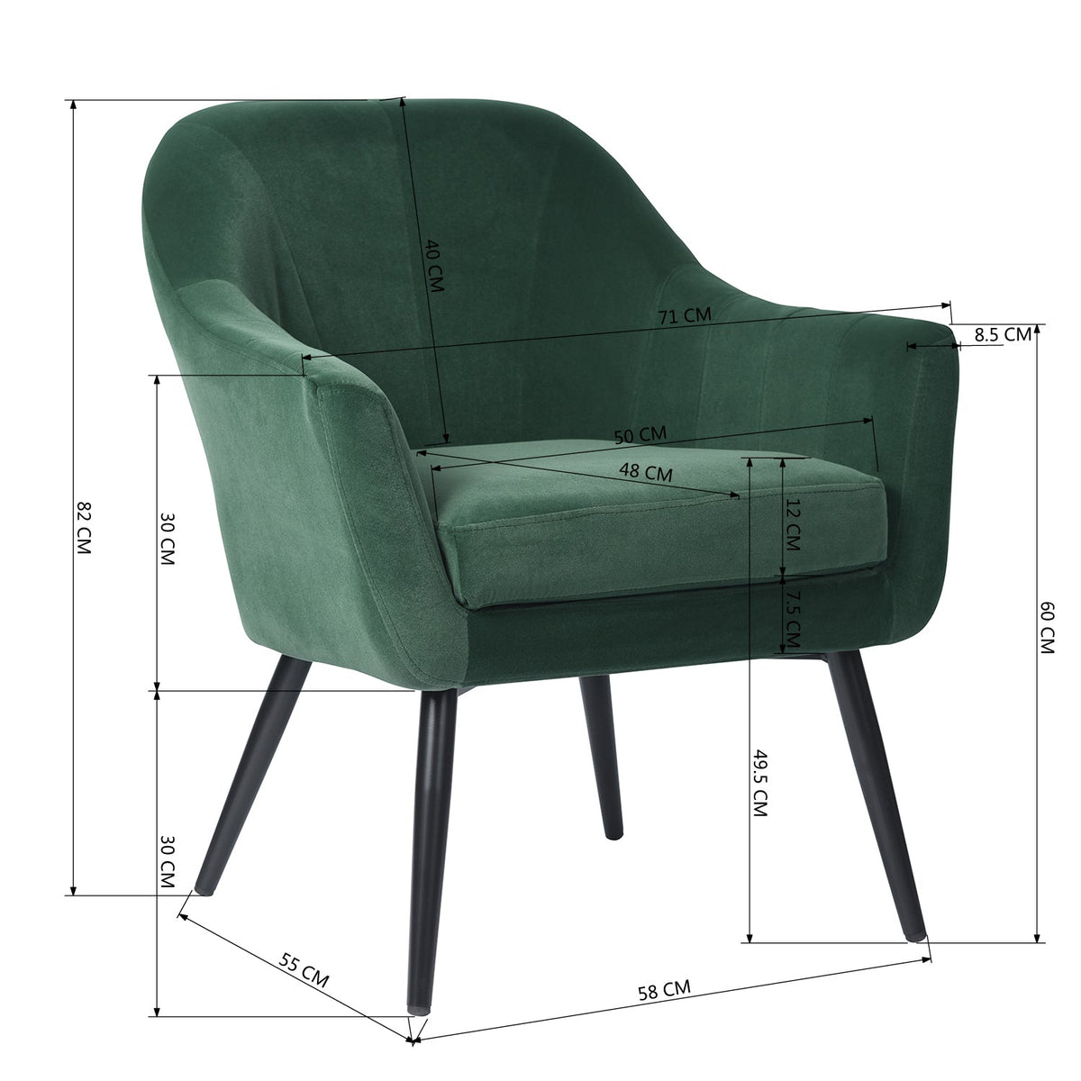 Engle Velvet Accent Chair