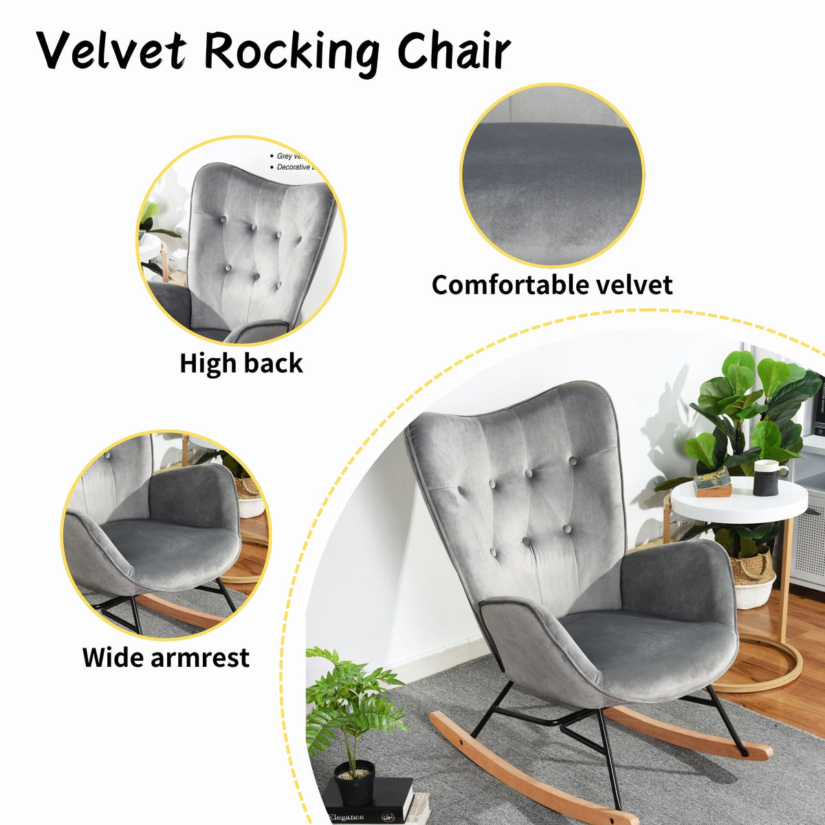 Epping Velvet Ukfr Rocking Chair