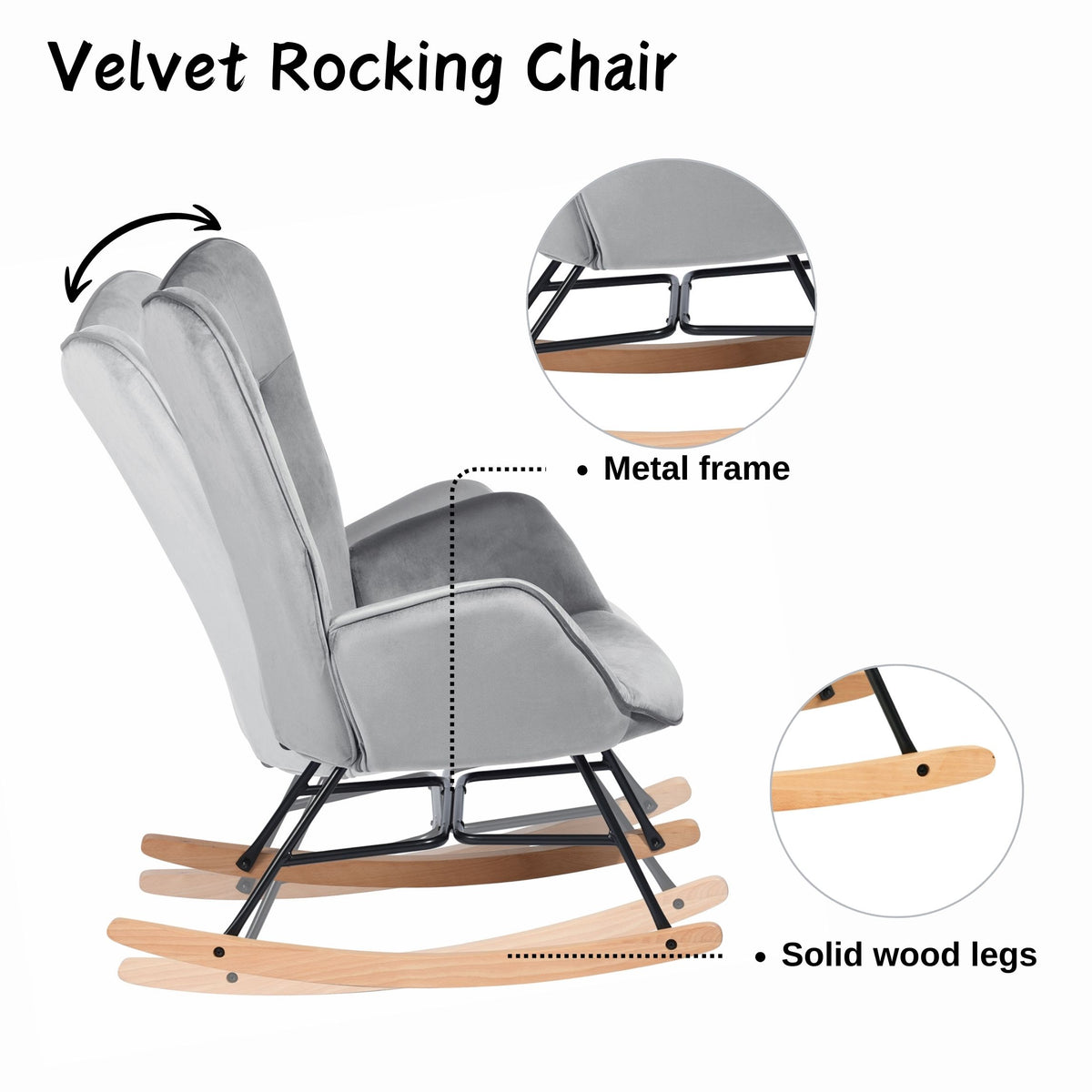 Epping Velvet Ukfr Rocking Chair