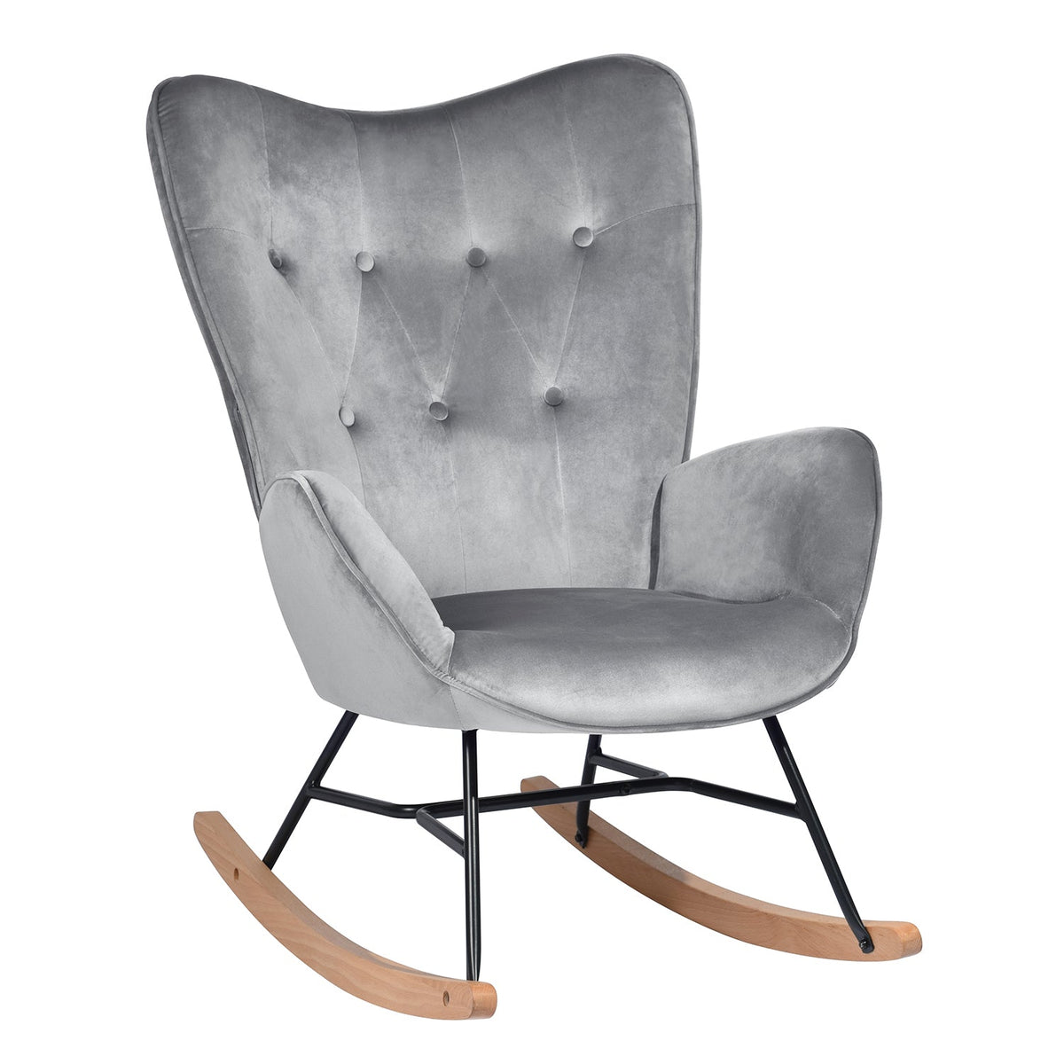 Epping Velvet Wood Leg Accent Chair