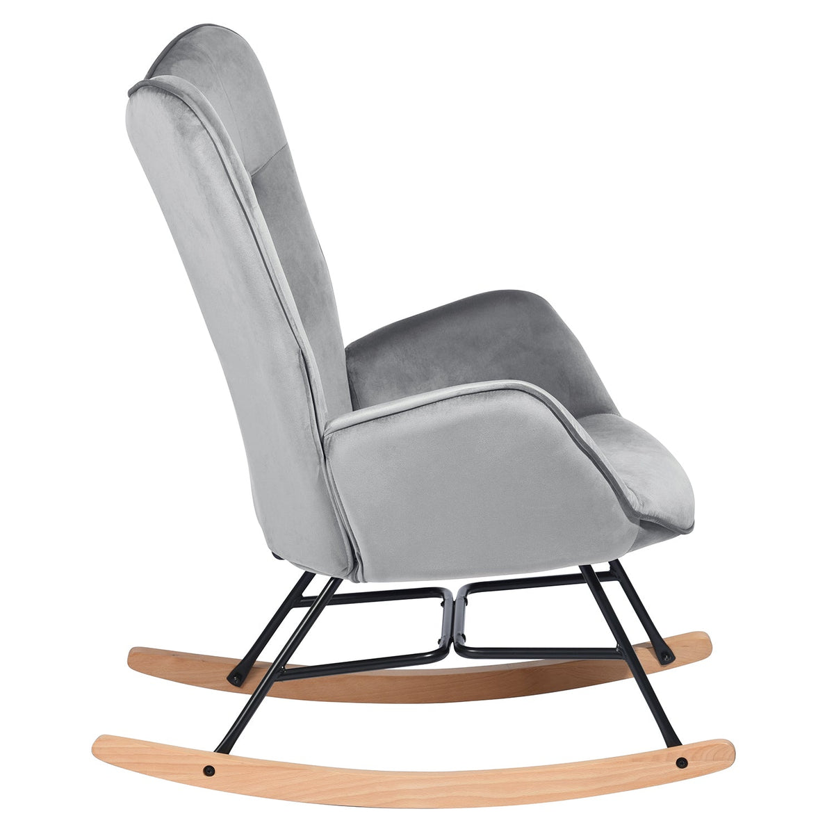 Epping Velvet Wood Leg Accent Chair