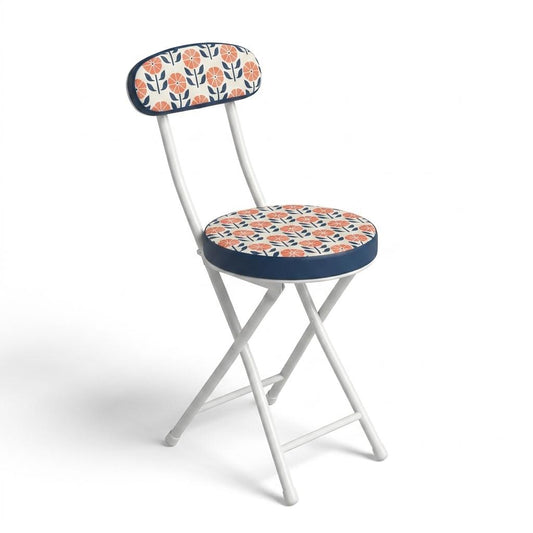 Modern Pattern Folding Chair, Metal Tube PVC Cover - ERNST-CMP1