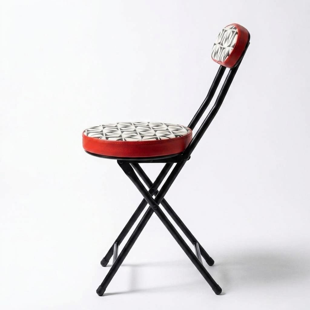 Modern Patterned Metal Folding Chair - ERNST-CMP2