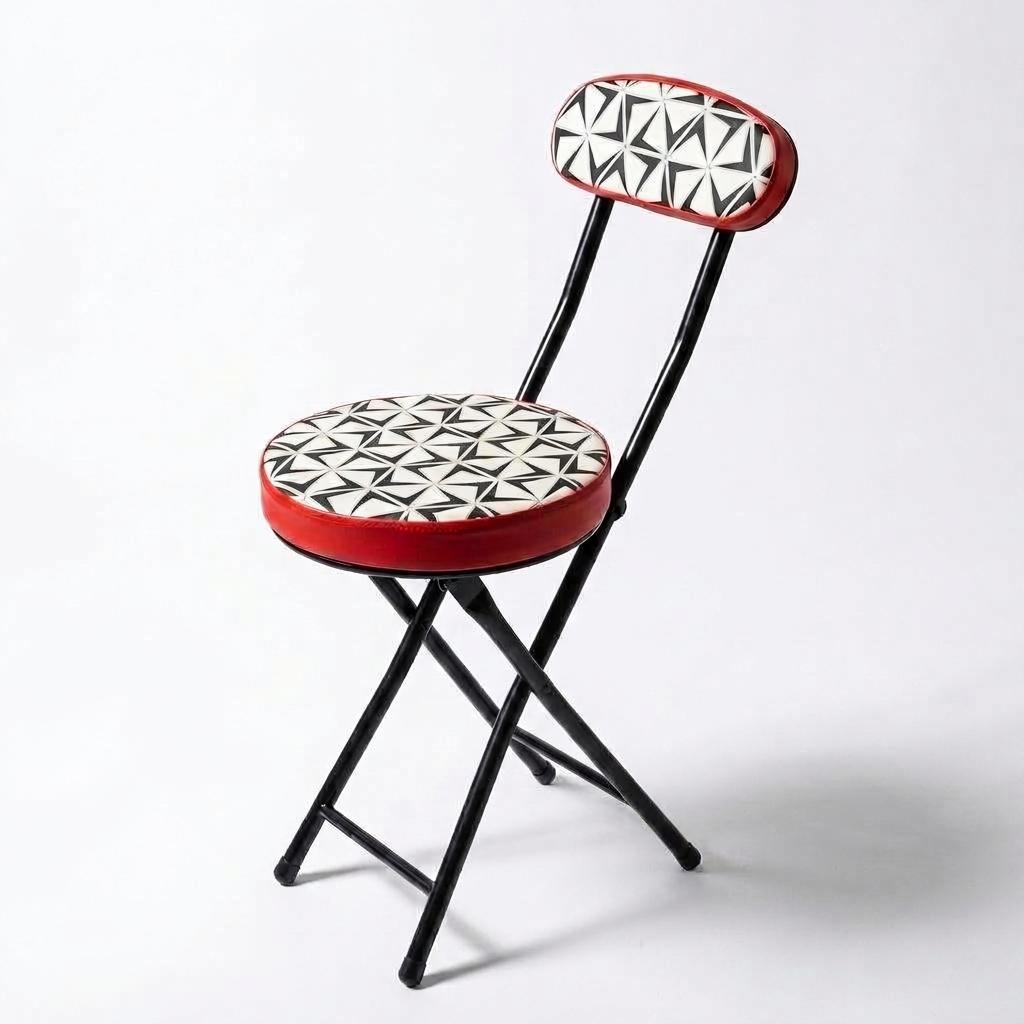 Modern Patterned Metal Folding Chair - ERNST-CMP2