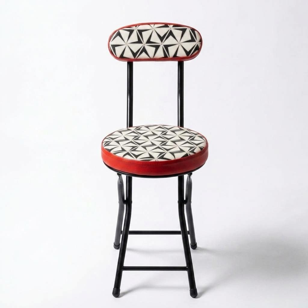 Modern Patterned Metal Folding Chair - ERNST-CMP2