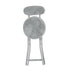 Modern Plush Folding Chair, Metal Tube Frame - ERNST PLUSH GREY A