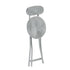 Modern Plush Folding Chair, Metal Tube Frame - ERNST PLUSH GREY A