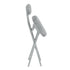 Modern Plush Folding Chair, Metal Tube Frame - ERNST PLUSH GREY A