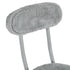 Modern Plush Folding Chair, Metal Tube Frame - ERNST PLUSH GREY A