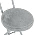 Modern Plush Folding Chair, Metal Tube Frame - ERNST PLUSH GREY A