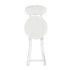 Modern Plush Folding Chair, Metal Tube Frame - ERNST PLUSH WHITE A