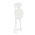 Modern Plush Folding Chair, Metal Tube Frame - ERNST PLUSH WHITE A