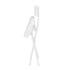 Modern Plush Folding Chair, Metal Tube Frame - ERNST PLUSH WHITE A