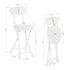 Modern Plush Folding Chair, Metal Tube Frame - ERNST PLUSH WHITE A