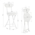 Modern Plush Folding Chair, Metal Tube Frame - ERNST PLUSH WHITE A