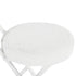 Modern Plush Folding Chair, Metal Tube Frame - ERNST PLUSH WHITE A