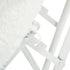 Modern Plush Folding Chair, Metal Tube Frame - ERNST PLUSH WHITE A