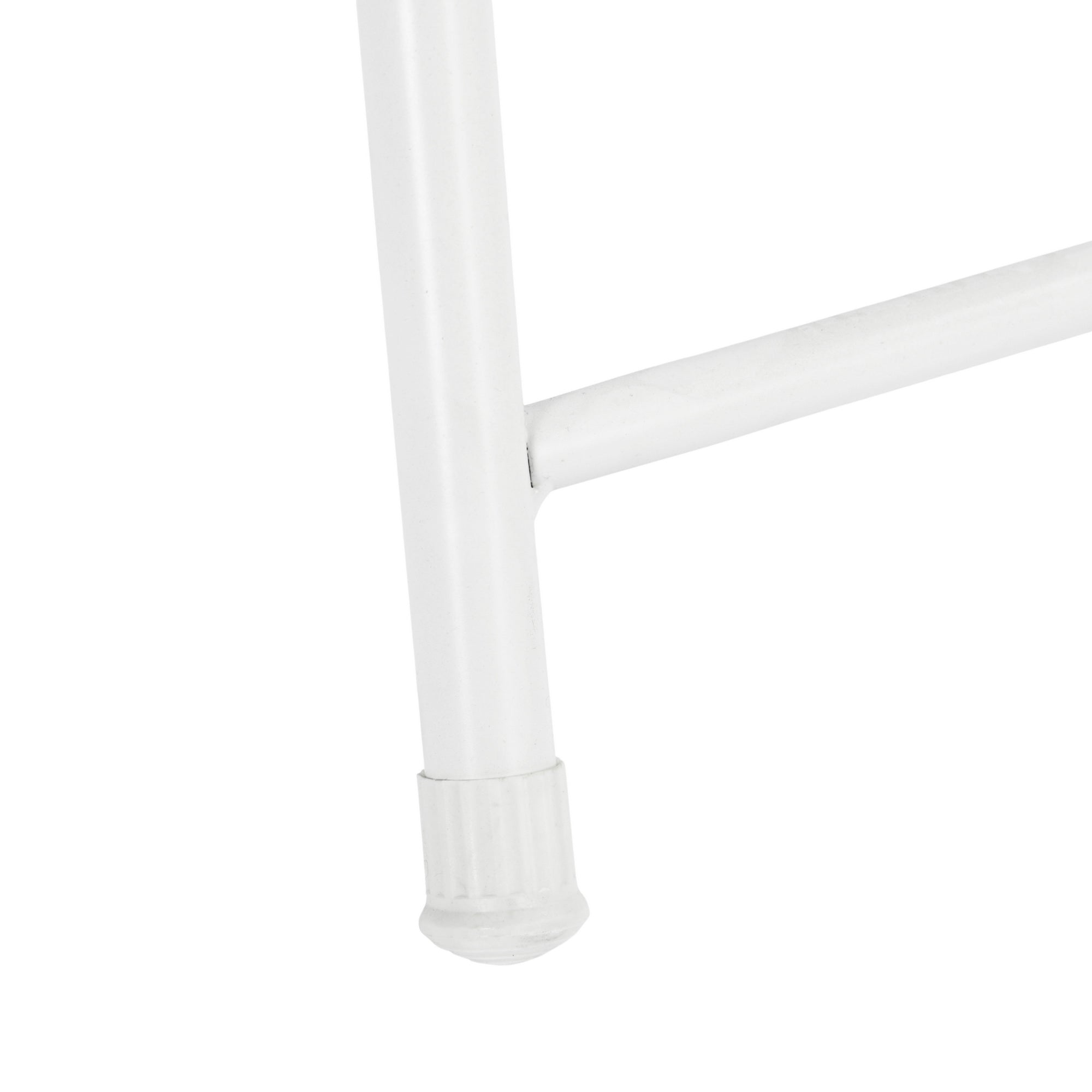 Modern Plush Folding Chair, Metal Tube Frame - ERNST PLUSH WHITE A