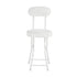Modern Plush Folding Chair, Metal Tube Frame - ERNST PLUSH WHITE A