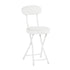 Modern Plush Folding Chair, Metal Tube Frame - ERNST PLUSH WHITE A