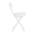 Modern Plush Folding Chair, Metal Tube Frame - ERNST PLUSH WHITE A