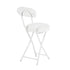 Modern Plush Folding Chair, Metal Tube Frame - ERNST PLUSH WHITE A
