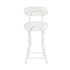 Modern Plush Folding Chair, Metal Tube Frame - ERNST PLUSH WHITE A