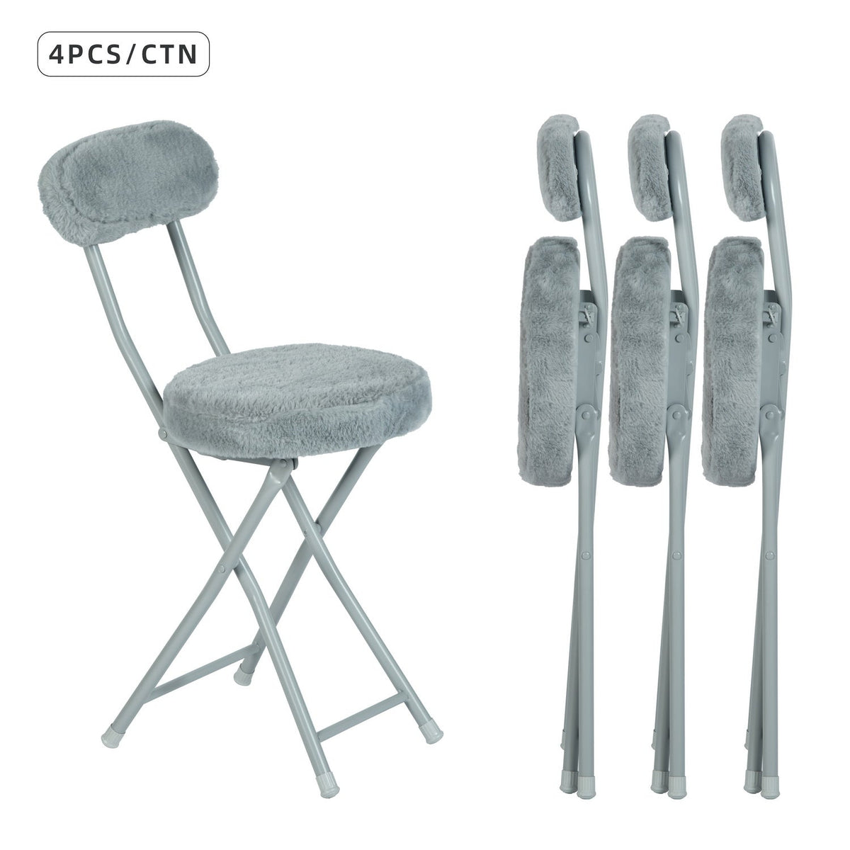 Ernst Plush Folding Chair