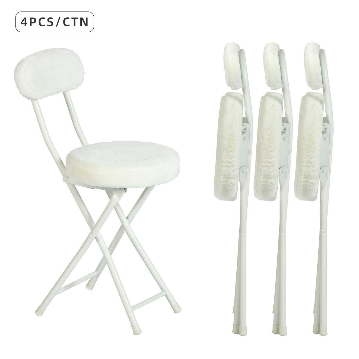 Ernst Plush Folding Chair