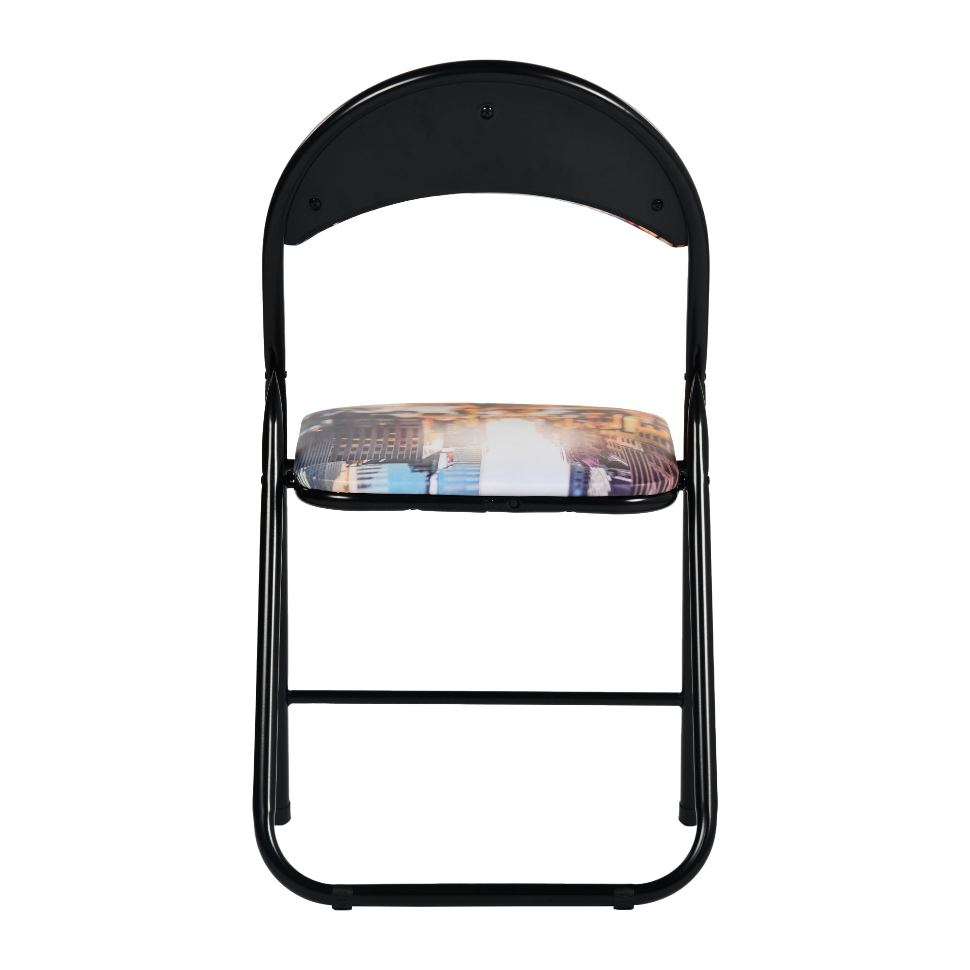 Modern Patterned Folding Chair, Metal Frame & PVC Cover - ESCOBAR-CMP2