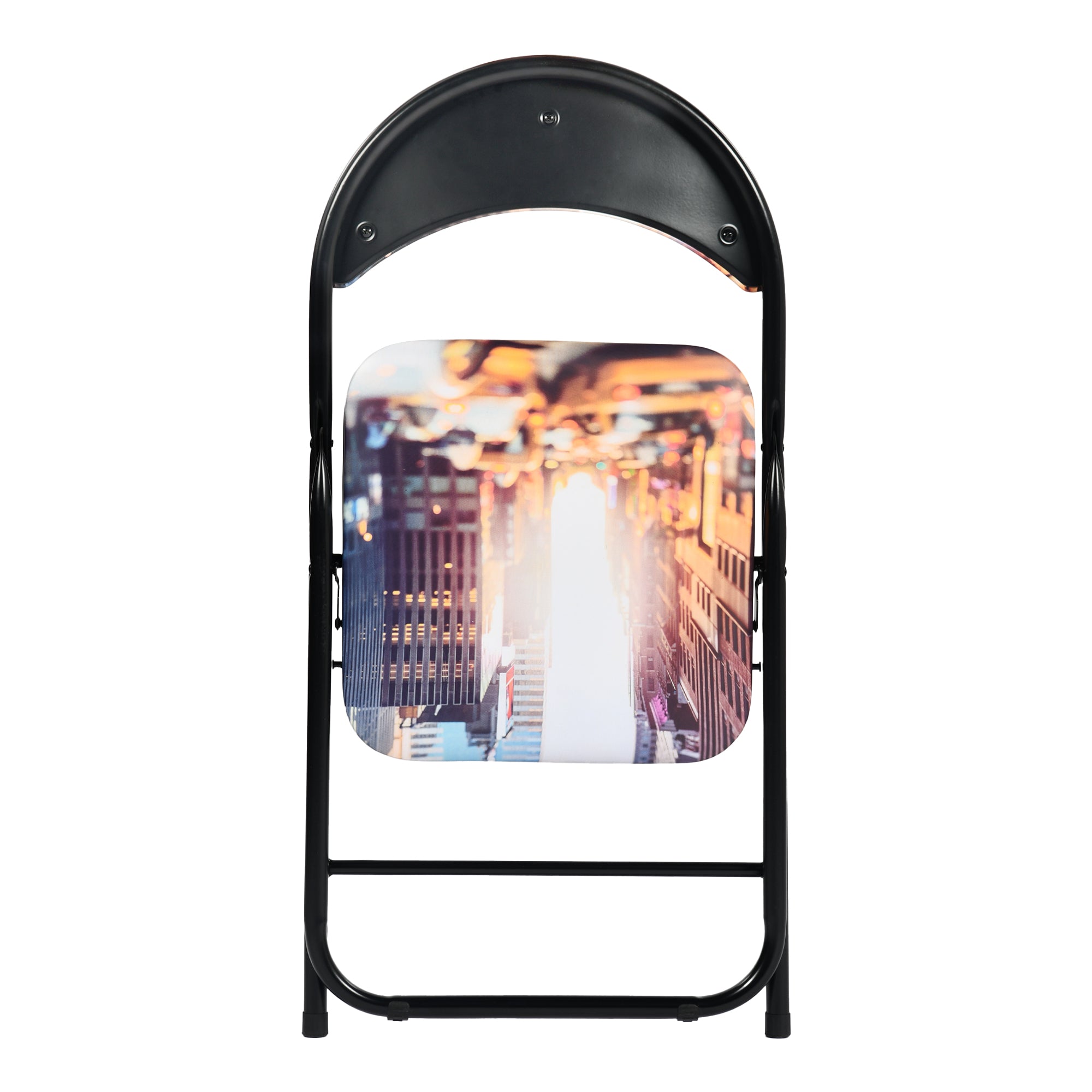 Modern Patterned Folding Chair, Metal Frame & PVC Cover - ESCOBAR-CMP2