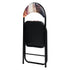 Modern Patterned Folding Chair, Metal Frame & PVC Cover - ESCOBAR-CMP2
