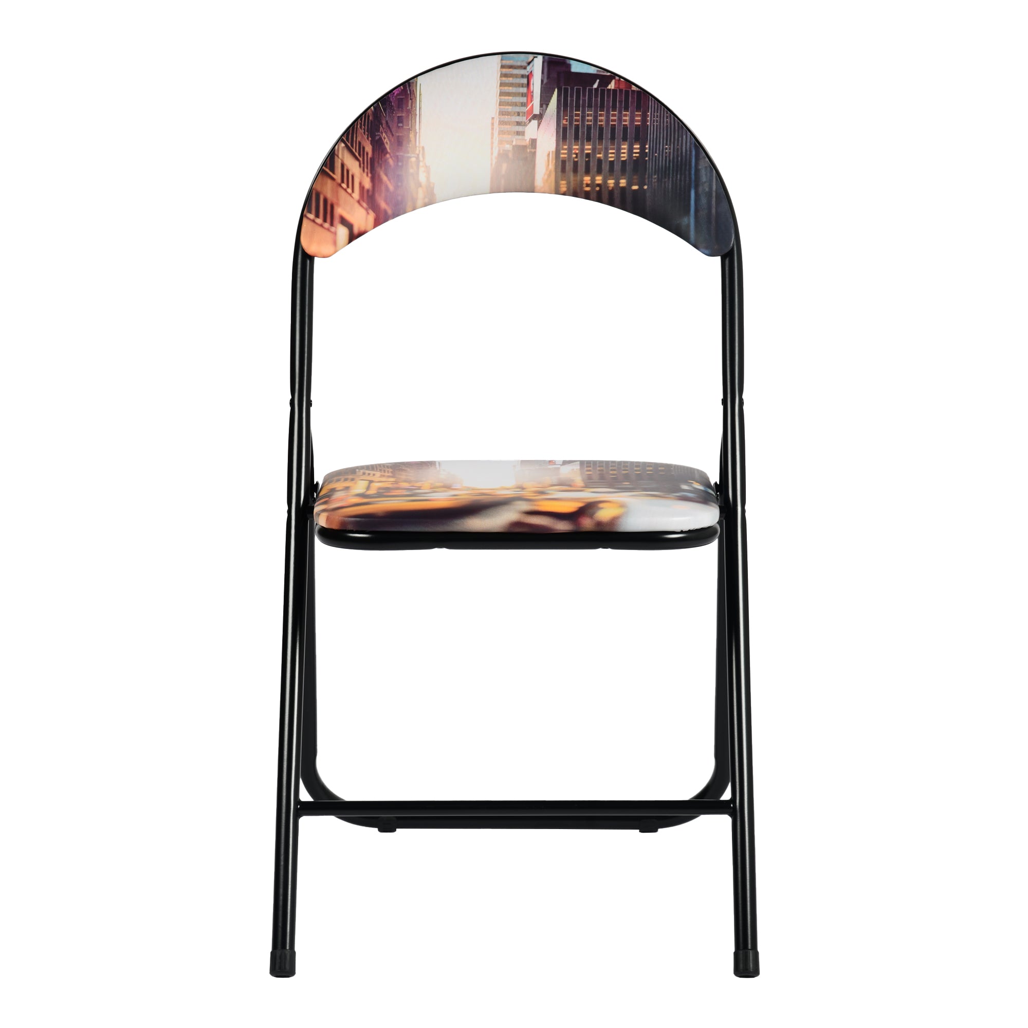 Modern Patterned Folding Chair, Metal Frame & PVC Cover - ESCOBAR-CMP2
