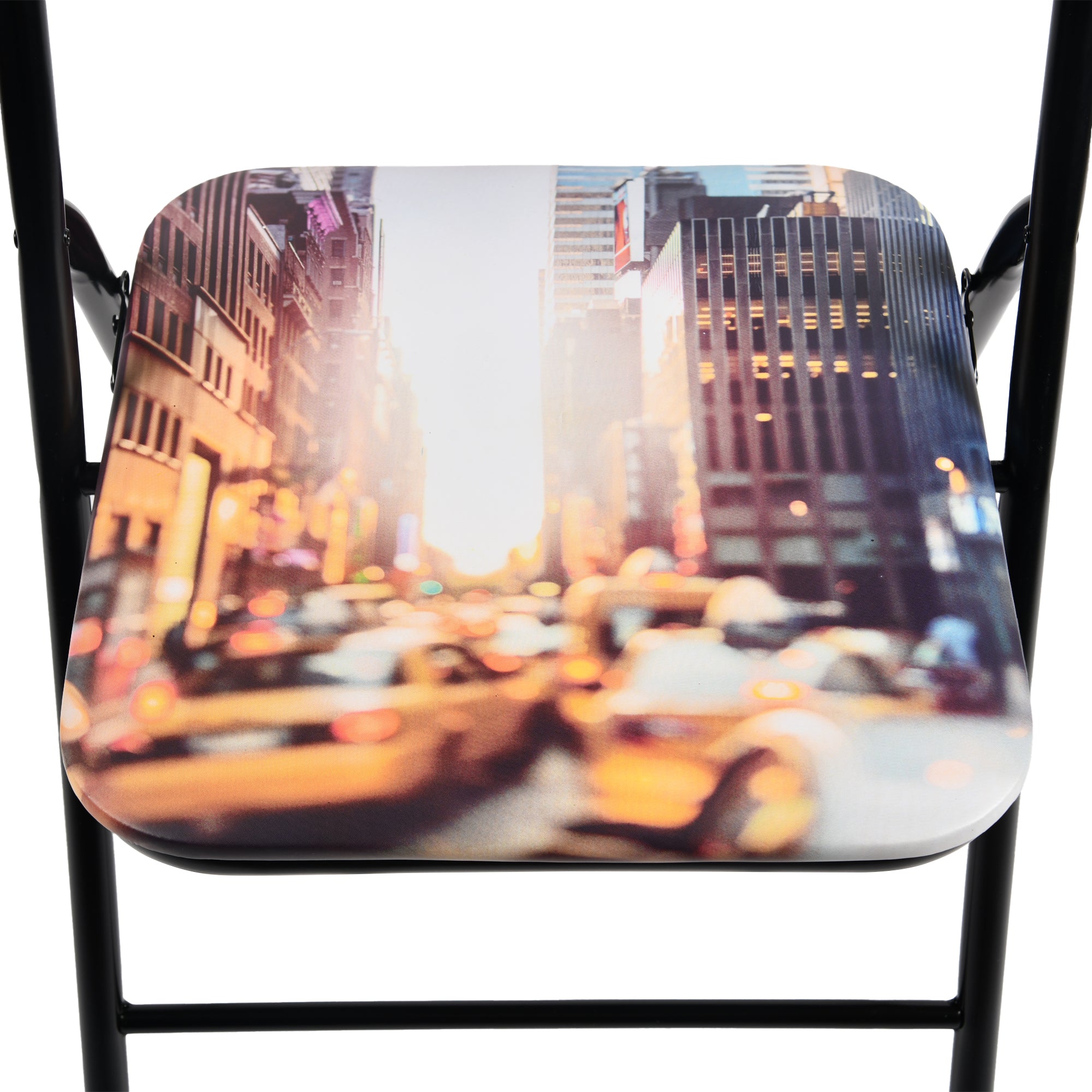 Modern Patterned Folding Chair, Metal Frame & PVC Cover - ESCOBAR-CMP2