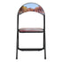 Modern Patterned Folding, PVC Metal Tube Chair - ESCOBAR-CMP3