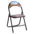 Modern Patterned Folding, PVC Metal Tube Chair - ESCOBAR-CMP3