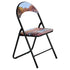 Modern Patterned Folding, PVC Metal Tube Chair - ESCOBAR-CMP3
