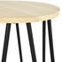 Modern Black Metal Bar Stool, Solid Wood Seat – ESSIA TAB 74 MNA