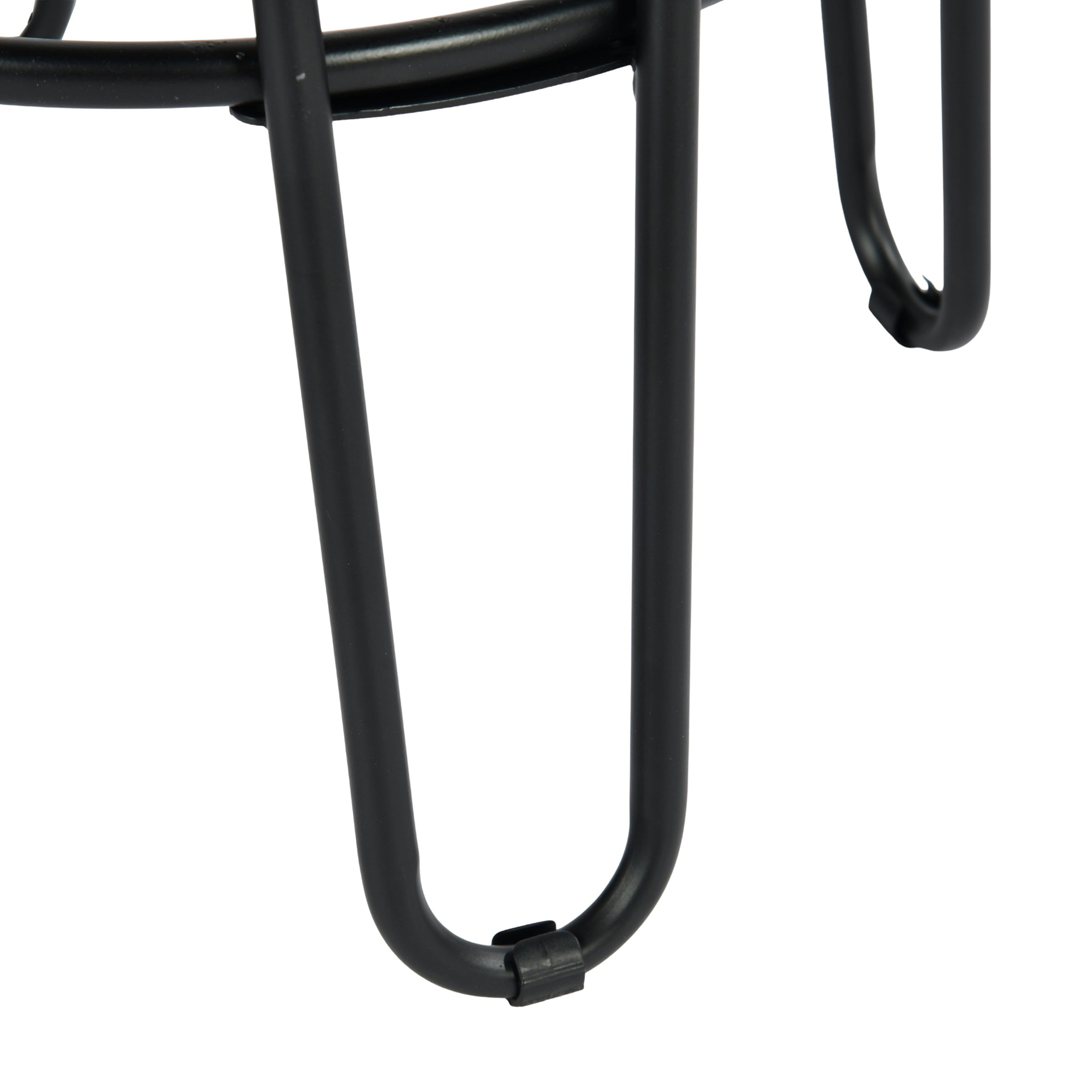 Modern Black Metal Bar Stool, Solid Wood Seat – ESSIA TAB 74 MNA