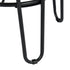 Modern Black Metal Bar Stool, Solid Wood Seat – ESSIA TAB 74 MNA