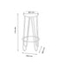 Modern Industrial Bar Stool, Solid Wood & Metal - ESSIA TAB 74 MNA 2PCS