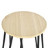 Modern Black Metal Bar Stool, Solid Wood Seat – ESSIA TAB 74 MNA