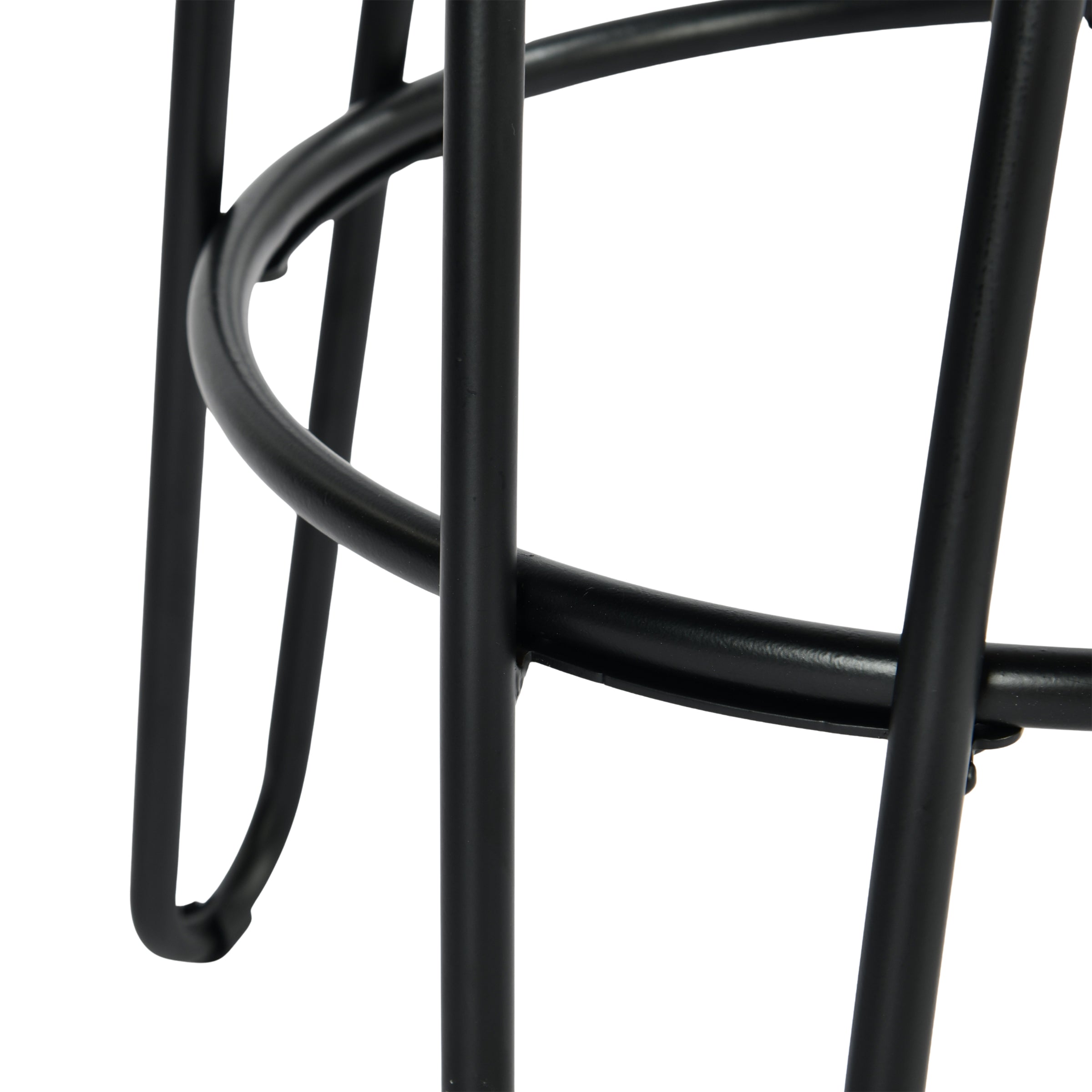 Modern Black Metal Bar Stool, Solid Wood Seat – ESSIA TAB 74 MNA