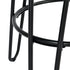 Modern Black Metal Bar Stool, Solid Wood Seat – ESSIA TAB 74 MNA