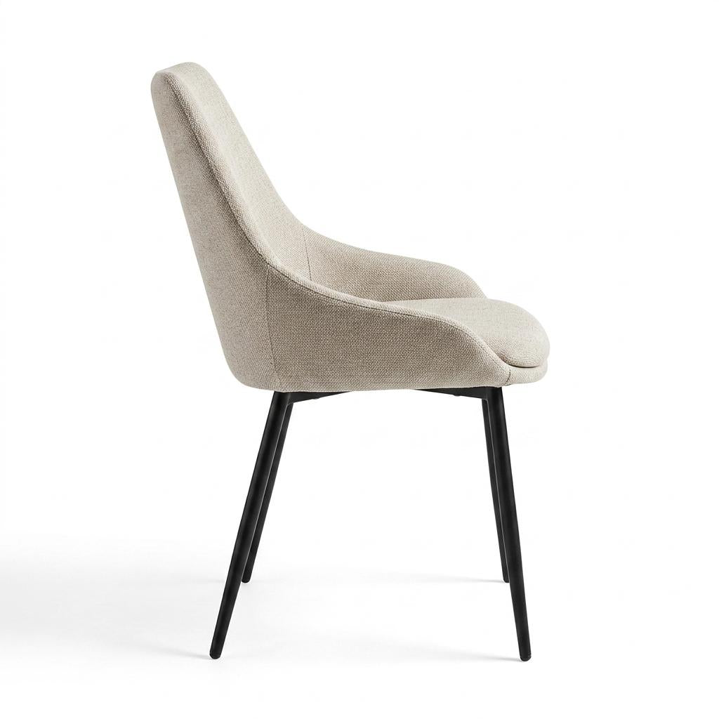 Modern Grey Fabric Dining Chair Set – ETTA GREY