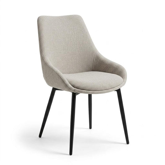 Modern Grey Fabric Dining Chair Set – ETTA GREY