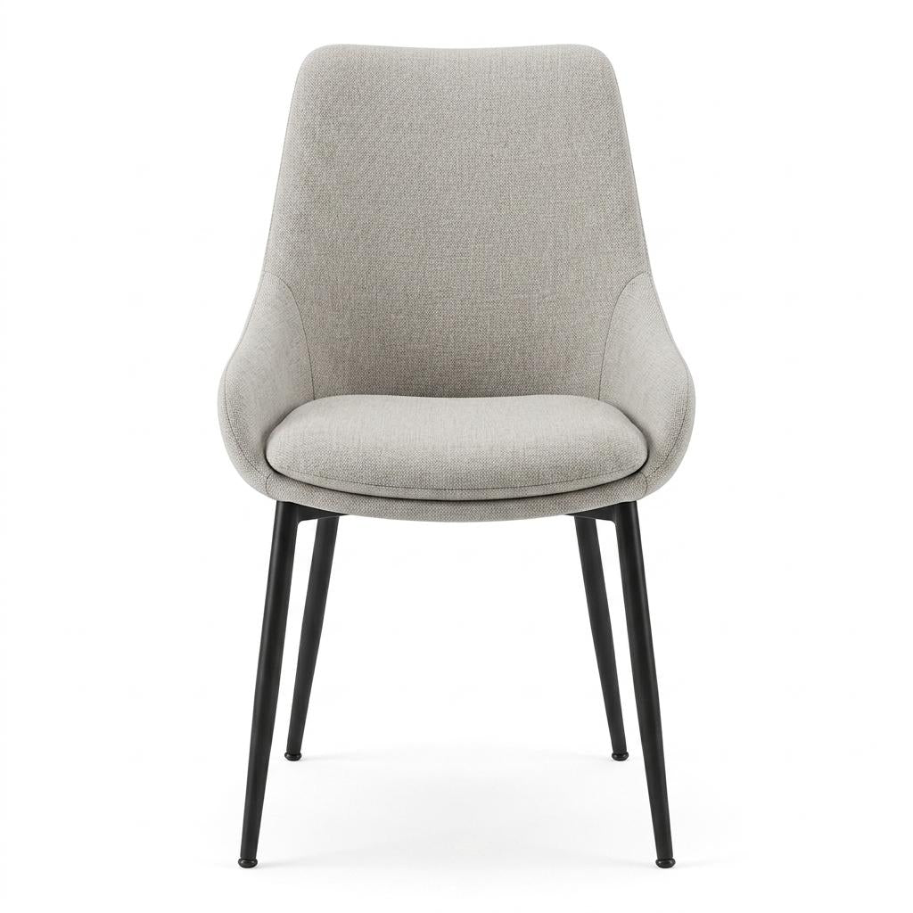 Modern Grey Fabric Dining Chair Set – ETTA GREY